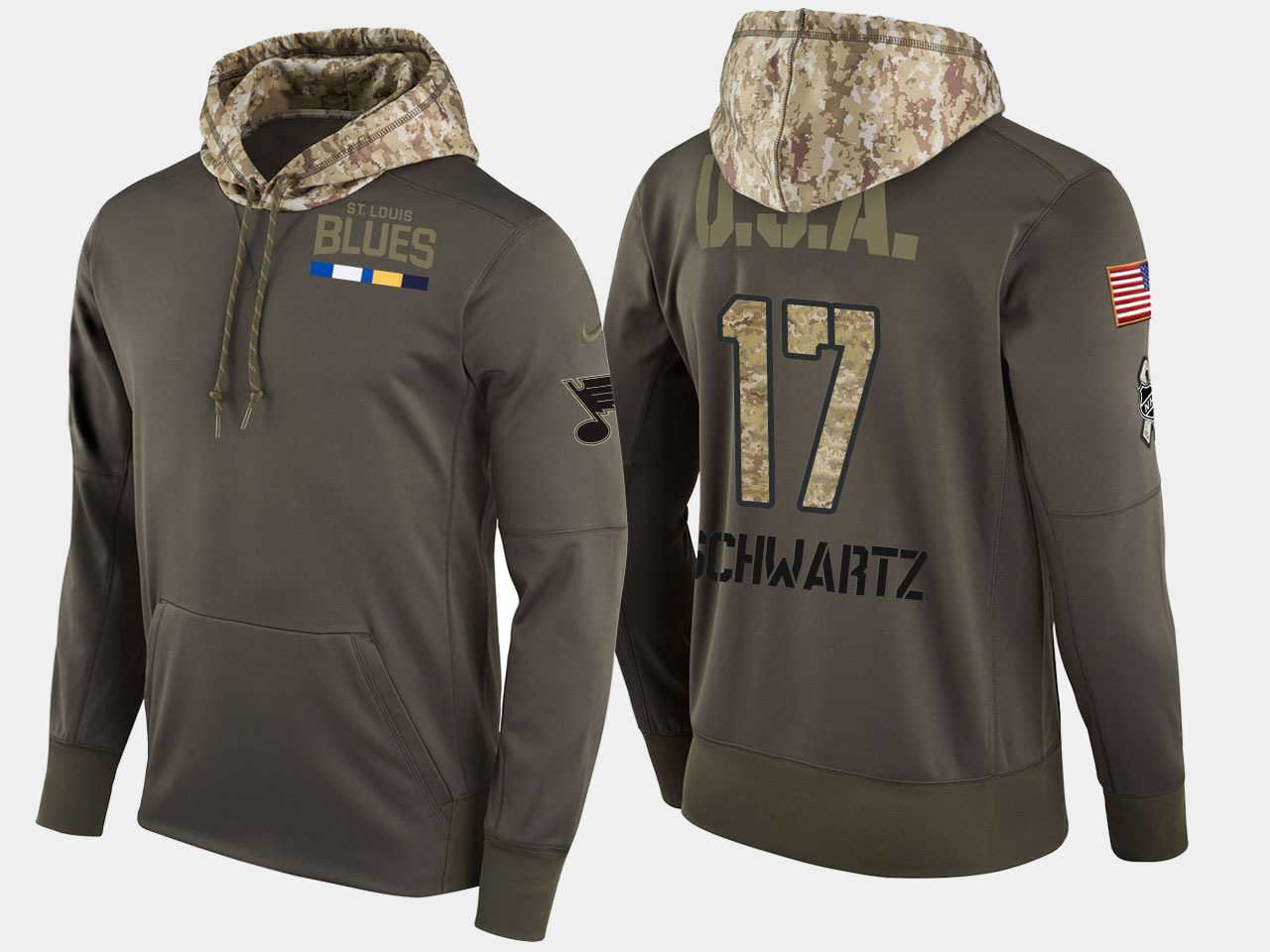 Nike Blues 17 Jaden Schwartz Olive Salute To Service Pullover Hoodie,We sell and wholesale Nike Blues 17 Jaden Schwartz Olive Salute To Service Pullover Hoodie on line form chian!